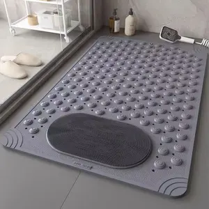 Bathroom Anti-Slip Mat with Massage Function for Improved Foot Comfort,Featuring Soft Bristles to Cleanse and Exfoliate Dead Skin from Your Feet. Equipped with Suction Cups that Firmly Grip the Floor, Ensuring Safety and Peace of Mind