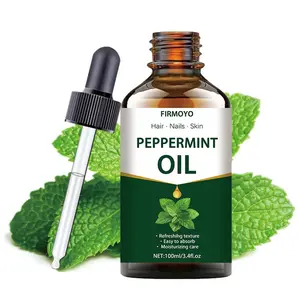 Natural Peppermint Essential Oil, Soothing Oil, 3.38 fl oz - Ideal for hair, skin, and nail care | Moisturizing and relaxing, perfect for diffusers and humidifiers | Hypoallergenic, suitable for all skin types | Gift-wrapped, the perfect Christmas present