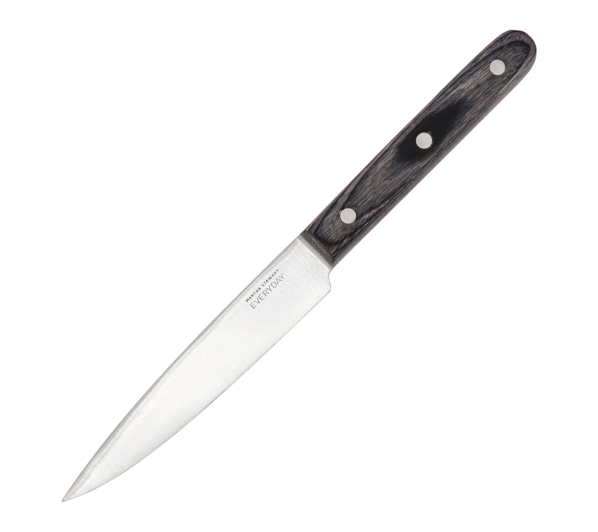 Martha Stewart 5in Utility Knife in Dark Gray with Wood Handle