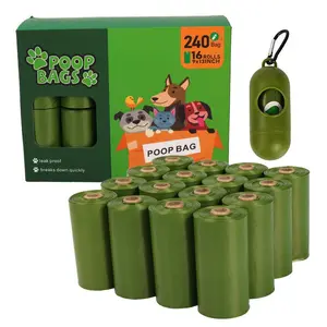 Poop Bag with Holder, 9x13 Inch Biodegradable Dog Poop Bag, Pet Waste Bag with Dispenser, Pet Waste Bag for Outdoor, Pet Supplies