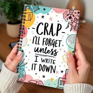 2026 new colorful spiral notebook - "I'll forget the nonsense unless I write it down", vivid design, 100 pages, Encouragement Journal, suitable for planning and keeping a diary, ideal gift for friends and daily planner