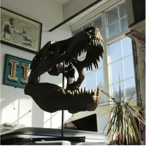 Dinosaur Statue for Indoor Outdoor Decorative Home Decor, Weatherproof Resin T-Rex Skeleton Replica, Handcrafted Realistic Bone Texture, Garden Sculptures Statues