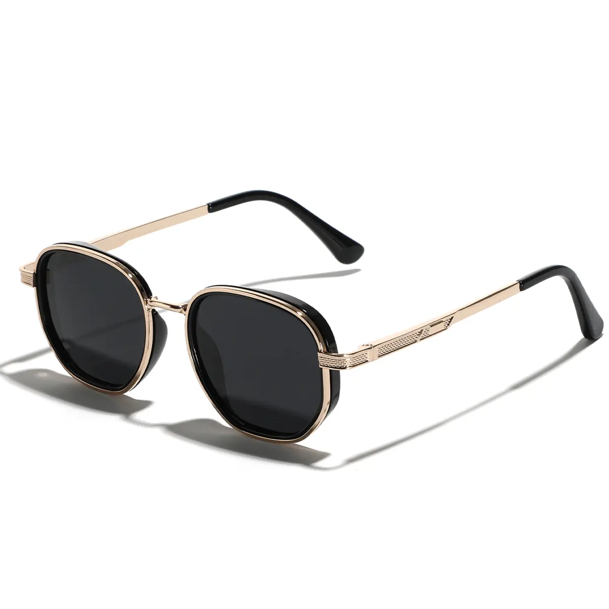 Vintage Square Sunglasses for Women and Men - TR90 Metal Statement Frame UV Protective Shades with Polarized UV400 TAC Lenses, Stylish Mens Accessories, Womens Sunglasses, Uv Protective Sunglasses