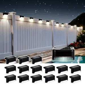 16 Solar Outdoor Garden Lamp Landscape Lighting and 16 Led Solar Lights Are Suitable for Home Garden Layout, Stairs, Decks, Fences, Courtyards, Walls, Track Decoration Energy Saving Automatic on/off Durable Easy to Install Warm White Lights