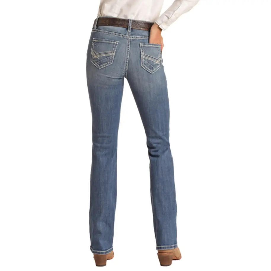 Rock & Roll Denim® Ladies Raised Denim Riding Jeans RRWD4RR106-202