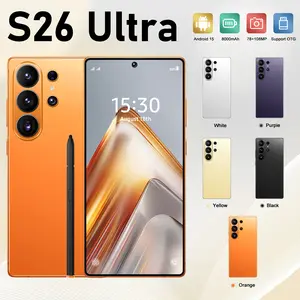 2026 S26 Ultra Unlocked 5G Android 15 Smartphone,12GB+512GB,6.99" HD Display,78MP+108MP Cam,8000mAh, Dual Card, Built-in Pen, Face Unlock, Case & Protector