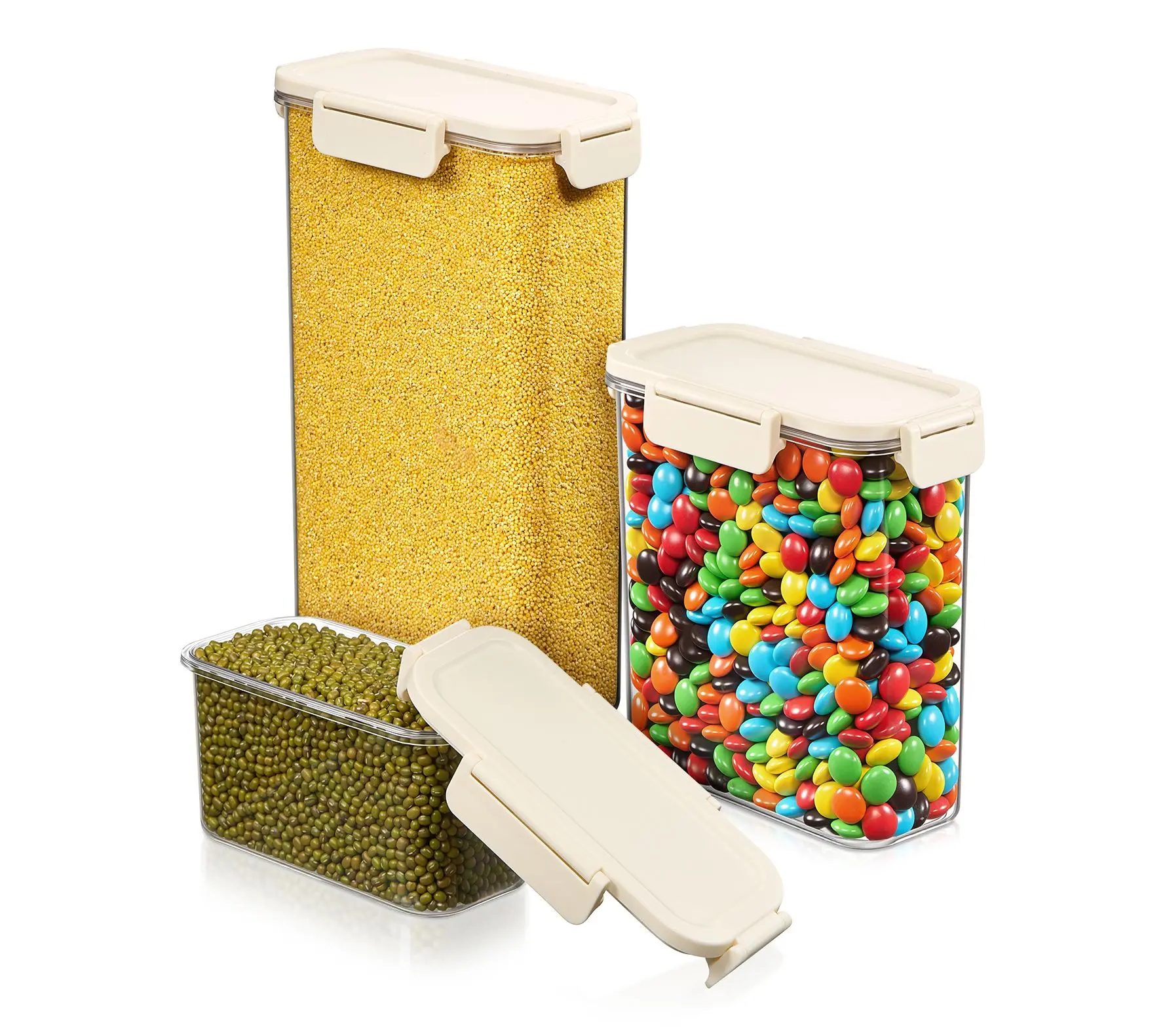 Sorbus Airtight Plastic Food Container Narrow Combo 3 Pack