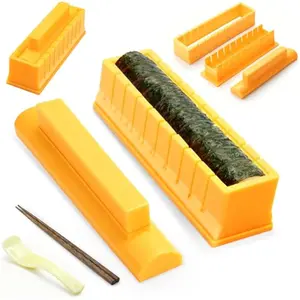 Sushi Mold Household Sushi Tool Set Seaweed Rice Roll Maker Nori Easy Sushi Kit Complete Set for Home Cooking