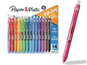 Paper Mate Colorful Gel Pens - InkJoy Gel Pens Assorted Medium Point (0.7). Perfect for Vibrant Colored Writing and Sketching with Paper Mate InkJoy 14 Count