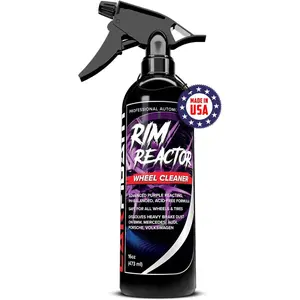 Rim Reactor Wheel & Rim Cleaner   Removes  Dust & Grime - Thick , Dilutable - pH Neutral, Non-Acidic  Cleaner - Safe for , Black, Painted & Alloy Wheels - 16 fl oz