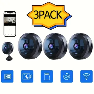 1/ 2/ 3/ 4/ 5/ 6pcs Wireless Remote Monitoring Camera, 1080P HD, 2.4G WiFi, Wide-angle Monitoring, Remote Viewing, with Battery (180MA), Used for Home Security WiFi Monitoring Camera, Optional Purchase 3pcs 32/ 64 GB Memory Card