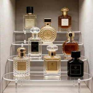 1 transparent acrylic multi-layer display rack, multi-functional desktop acrylic storage rack, multi-layer transparent storage rack, can be used as perfume rack, home decoration display rack, jewelry and cosmetics display rack.