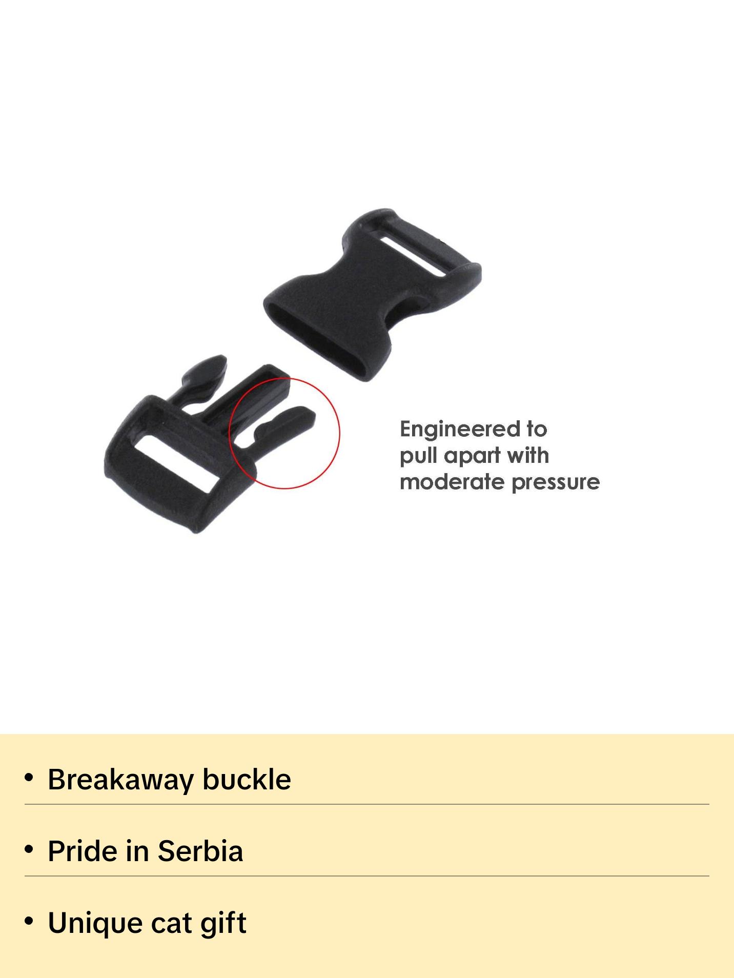 Cat Collar with Serbia Flag | Great For National Holidays, Festivals, Parades, Sporting Events, Pride Events