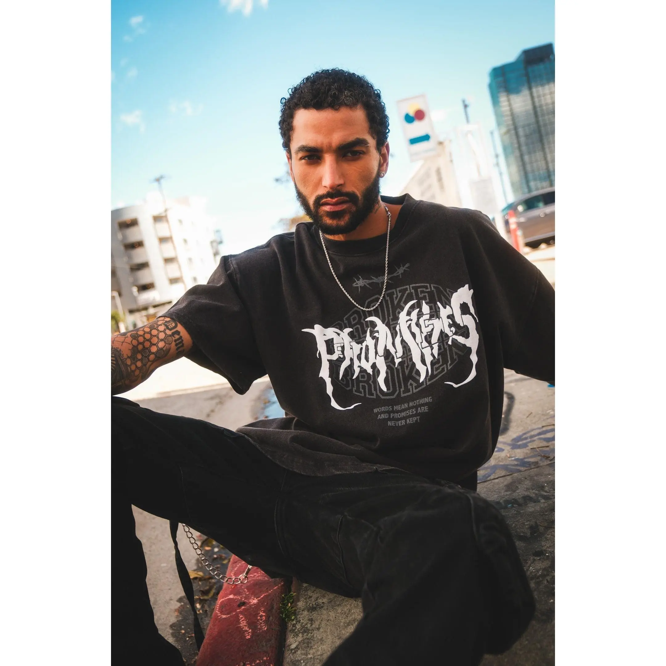 Underworld Washed Tee Black