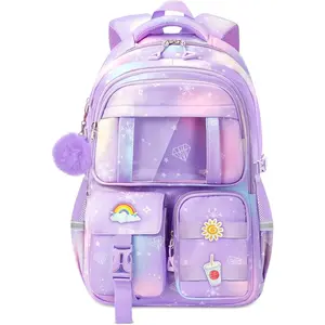 Kids Backpacks for Girls - Cute Girls Backpack for Kids Children Teens Elementary Middle School - 17″ Students Book Bag Travel Back Pack for Age 6-18 back to shcool