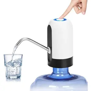 BPA-Free Electric Water Dispenser Pump, USB-C Rechargeable, Low Noise, Fits 2-5 Gallon Water Jugs 2.16" Neck, Durable Motor for 3+ Years, 2-Year Warranty (White)