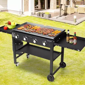 Portable Cooking Power: 4-Burner Griddle Mastery