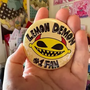 Lemon Demon Fan button or sticker