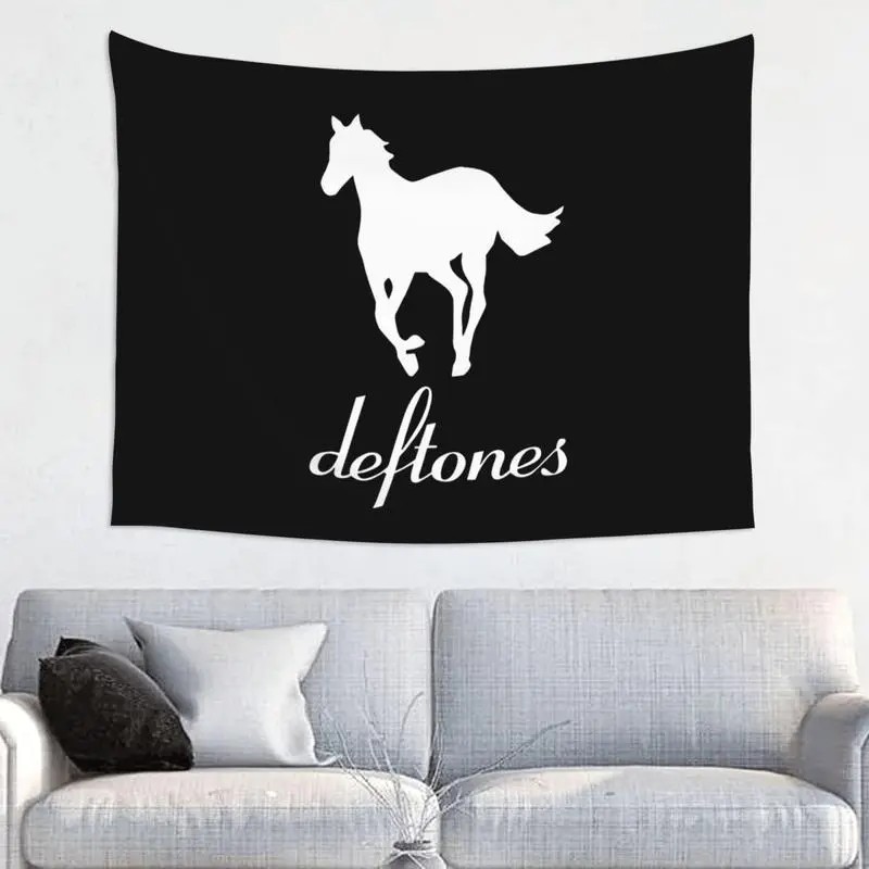 Running Deftones Metal Punk Tapestry Hippie Polyester Wall Hanging Home unique gift polyester wall hanging home bedroom dormitory home decor Decoration Linen