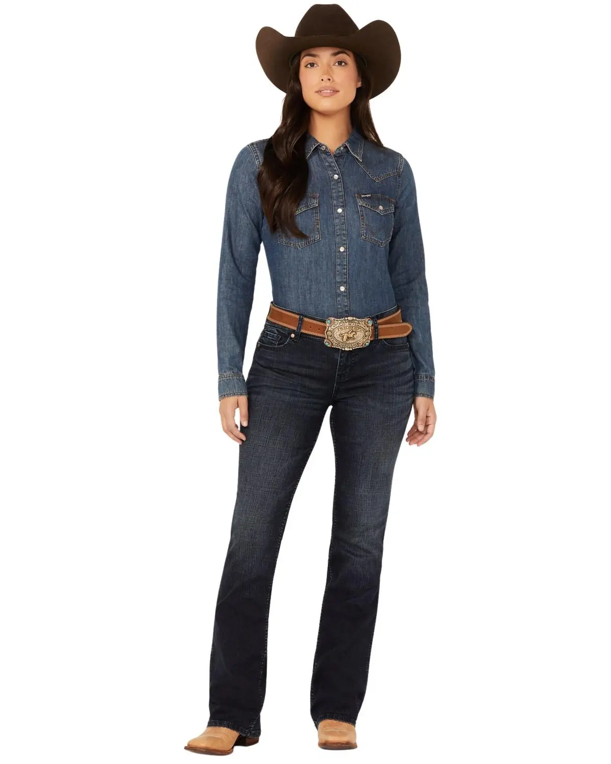 Shyanne Women's Shay Mid Rise Bootcut Performance Stretch Denim Jeans - Srfa23j26-Dkw