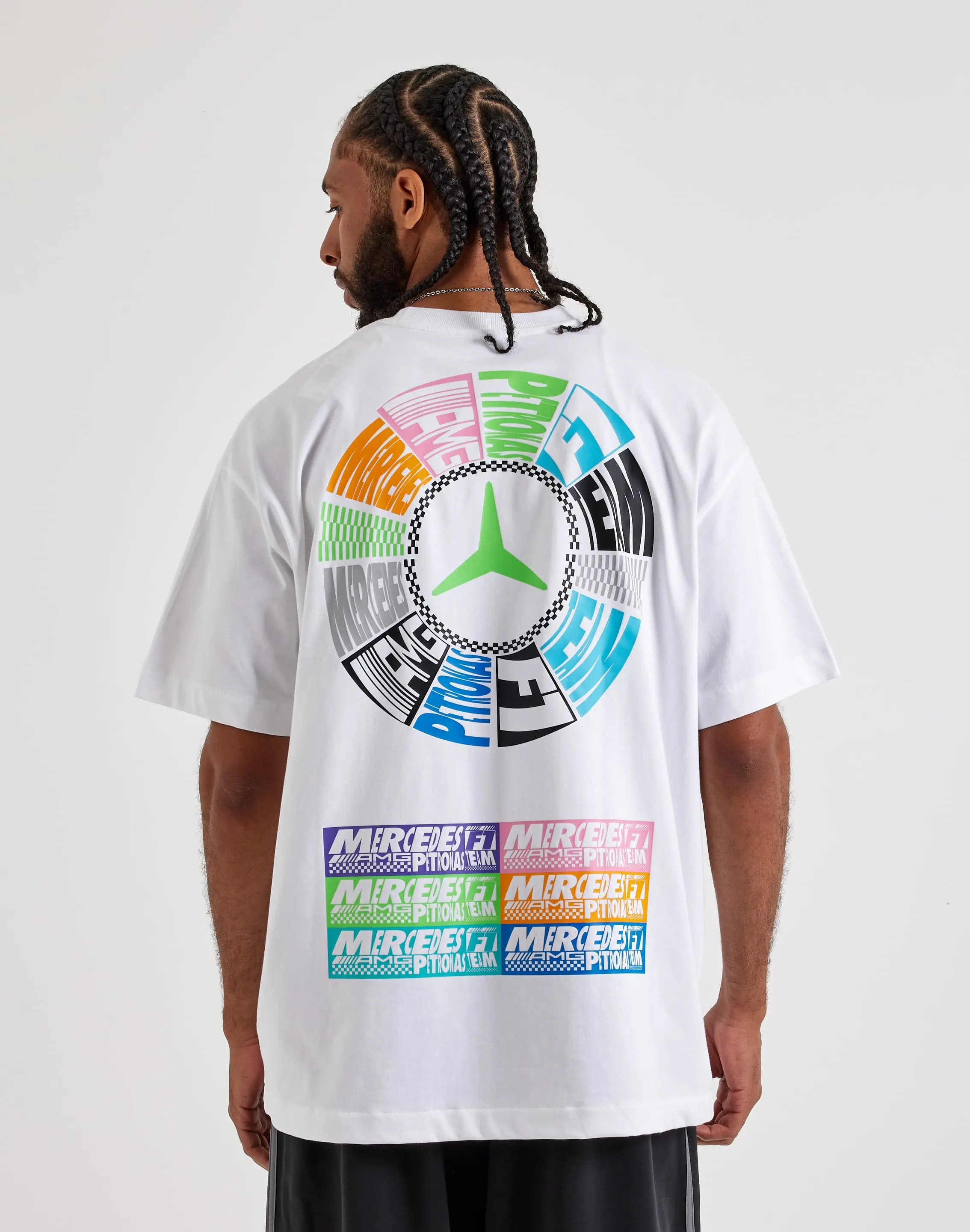 Mens Adidas Mercedes AMG F1 Short Sleeve Tee