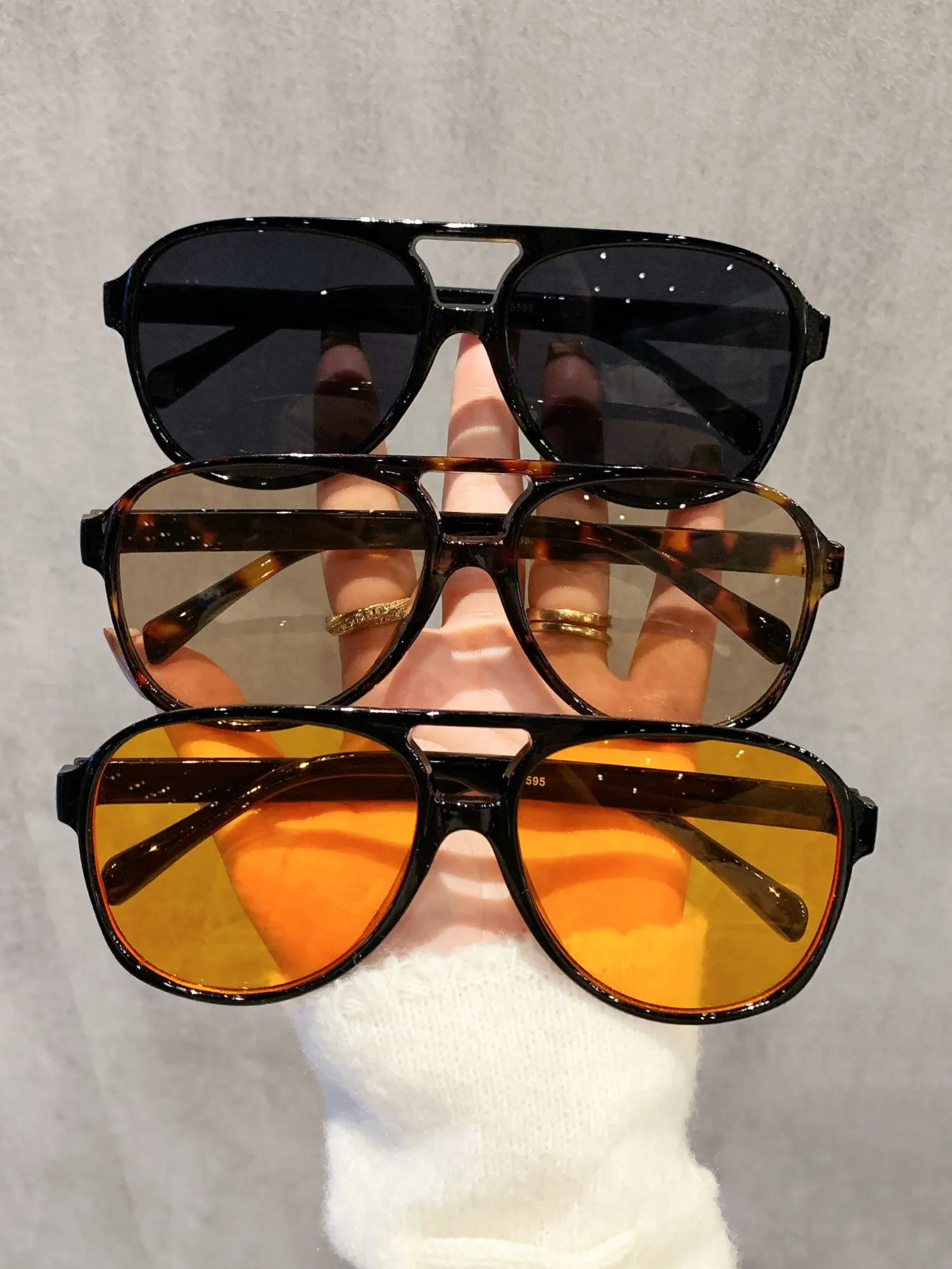 3 Pcs Unisex Large Frame Sunglasses, Fashionable Comfortable Eyewear for Women, Stylish Party Sunglasses, Ideal for Outdoor Activities, Parties, Travel, Driving, Fishing, Stylish Shades
