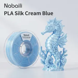 Nabaili PLA Silk Cream Blue Filament for 3D Printing - High-Quality Material for Detailed Prints