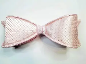 Pink Diamond Satin Wired Fabric Bow