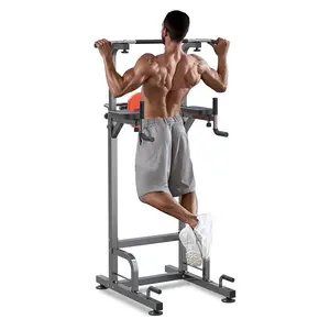 RelifeSports Adjustable Power Tower Workout Station Dip Station Pull up Leg Press for Home Gym Strength Training Fitness Equipment 400LBS