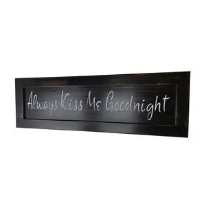 AMERICAN FURNITURE CLASSICS KISSMEOTBB Always Kiss Me Goodnight Over the Bed Wall Decor with Hidden, Locking Gun Concealment Compartment