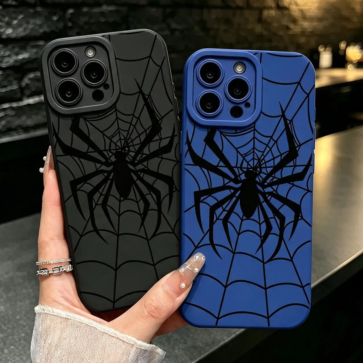 Spider Web Phone Case Shockproof Camera Protection Cover for iPhone 17/16/15/14/13/12/11 Pro Max &Samsung Galaxy S21/22/23/24/25/26 Ultra/FE/PLUS, Cool Superhero Style Gift for Men & Boys