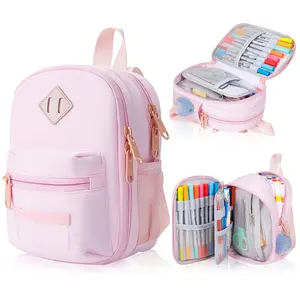 Babysun Mini Backpack pen case, Large Capacity Aestheic Study Supplies Organizer for Student, Teenagers, Adults pencil case No Stationery