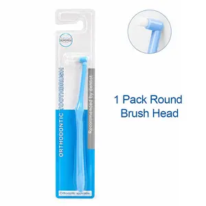End Tuft Toothbrush 1-Pack - Soft Fine Bristles | Braces-Specific Design, Precise Cleaning for Hard-to-Reach Spots, Teeth & Gums Care