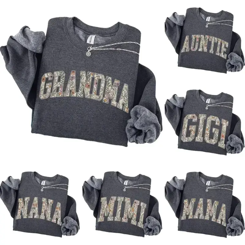 Personalized Mama Sweatshirt, Custom Grandma Sweatshirt, Nana Sweatshirt, Mimi Gigi Grammy Granny Sweatshirt, Floral Grandma Gift, Mother’s Day Gift