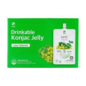 Jelly.B Korean Konjac Jelly 10 Pack Grape Flavor Low Calorie 0 Fat Sugar-Free 150ml 5Kcal