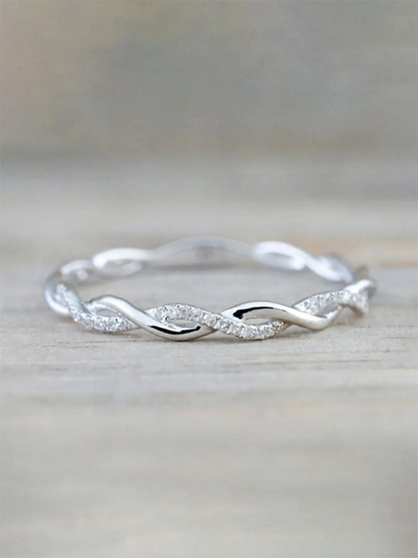 1 PC Elegant Cubic Zirconia Ring Wedding Rings For Women For Wedding Engagement Band Jewelry Gift