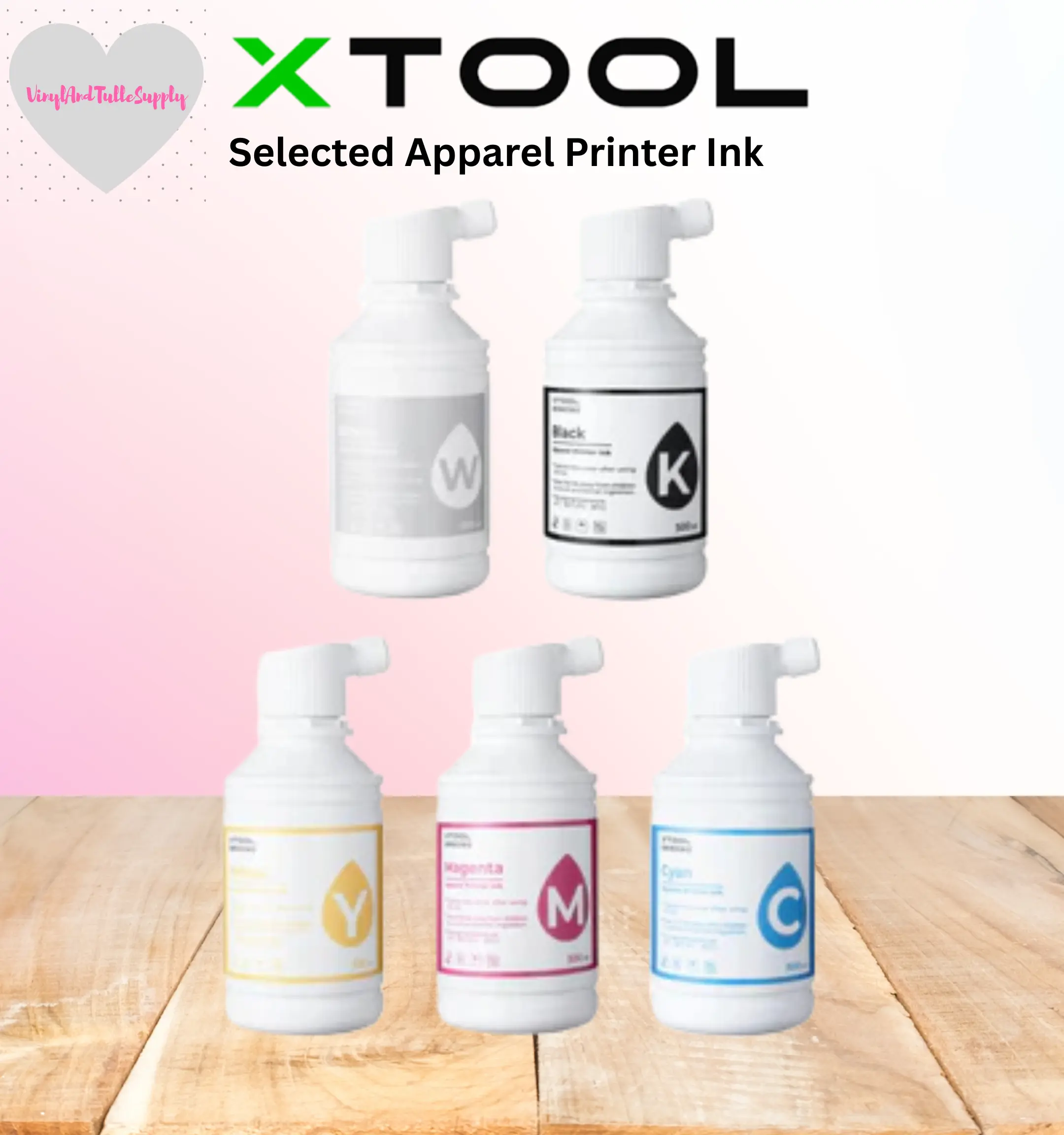 xTool Selected Apparel Printer Ink (500ml)