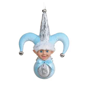 Christmas Elf Ornament – Light Blue
