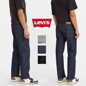 LEVI'S Men's Levis 501 Original Shrink-To-Fit Jeans Rigid Black 501-2226 Rigid Silver 501-1403 Rigid Dark 501-0000 Hip Hop Original Denim Jeans