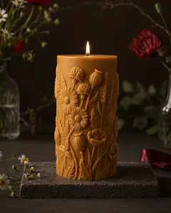 Wildflower Pillar Candle Mold | Made in USA