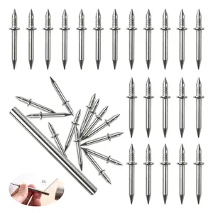 VAYWET 200pcs / 100pcs Double-Head Skirting Thread Seamless Nail Solid Wood Baseboard Screws Invisible Screws Nail with Specific Sleeve Tool Nails Hidden Traceless Sheep Horn Rustproof Masonry Nails Panel Pins Wall Nails For Skirting Lines Wood Veneer