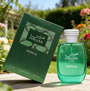 Hawas For Him Tropical Eau de Parfum for Men | Fresh Exotic Summer Long-Lasting Scent | 100ml 3.38 fl oz