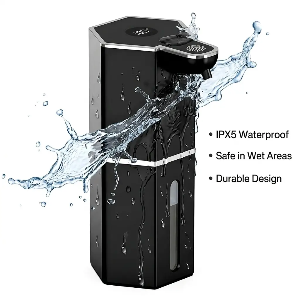 4-Level Automatic Foamer – Touchless 12 oz Soap Dispenser with Smart Sensor, USB Rechargeable and Waterproof Design. Leak-proof wall-mounted foaming soap dispenser for kitchen sinks, bathrooms, and family use