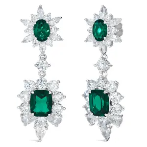Berkshire Drop Earrings in Emerald