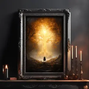 Erdtree Elden Ring Dark Souls Video Game Poster Gaming Poster Dark Academia Gothic Decor Vintage Poster Halloween Dark Academia Decor