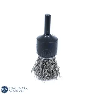 3/4" Crimped Wire End Brush - Stainless Steel Wire