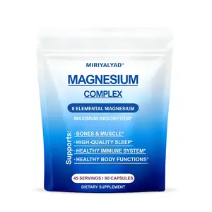 miriyalyad High-Efficiency Magnesium Glycinate & Malate Blend Healthcare Supplement - 90 Vegetarian Capsules, Maximum Absorption, Restorative Sleep Support, Muscle Repair, Bone Support