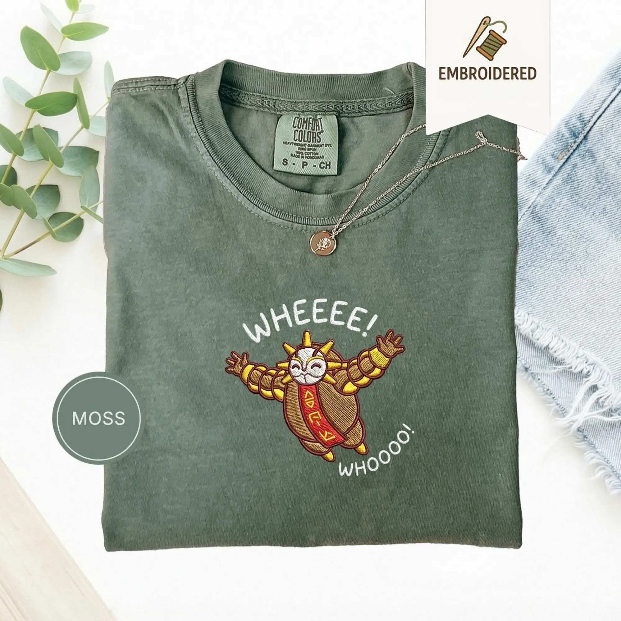 [Made in US] Embroidered Esquie Expedition 33 Shirt, Esquie Whee Whoo Tee, Clair Obscur Game Shirt, Comfort Colors Funny Gamer Gift, Unisex