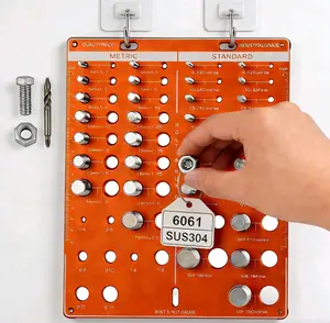 42 Nut and Bolt Thread Checker, Bolt Size and Thread Gauge, 19 Standard & 15 Metric Sizes & 8 Drill Bit Gauge, Measuring Tools, Hardware, Industrial