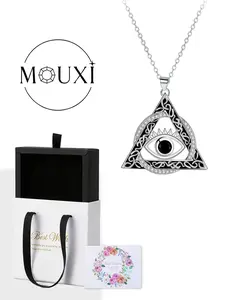 Evil Eye Pendant Necklace Unisex, Vintage Evil Eye Charm Jewelry, Stylish Accessory for Men & Women, Perfect Gift Idea